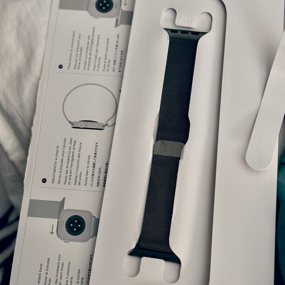 Apple Watch Series 10 watch band - 42 MM slate stainless steel Milanese Loop